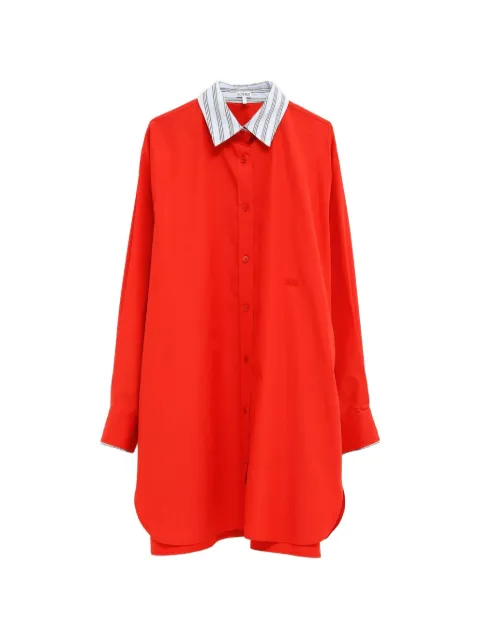 LOEWE striped-collar mini shirt dress Red S359Y09XKZ