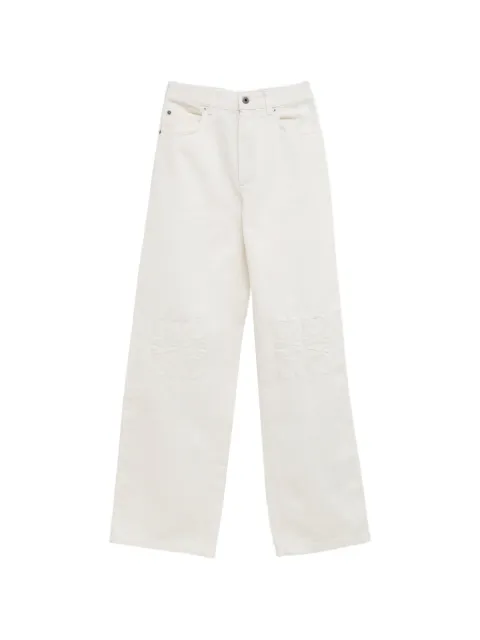 LOEWE Anagram-embroidered baggy jeans White S359Y11XEV