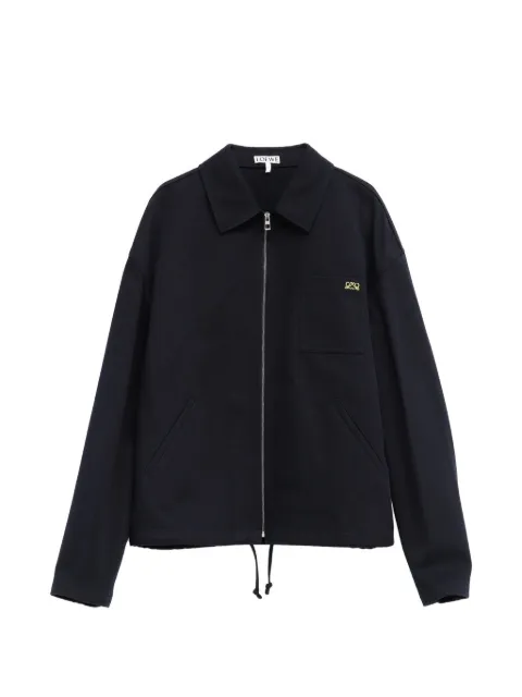 LOEWE logo-embroidered zip-up jacket Blue H526Y02WFG