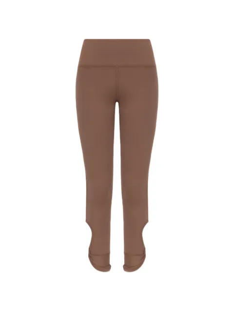 Ea7 Emporio Armani cut-out twisted-detail leggings Brown 7W000923AF21585