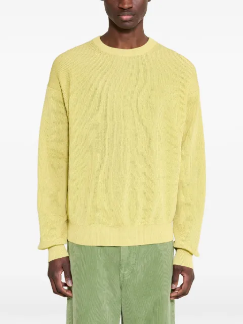Auralee rib-knit cotton sweater Yellow A26SP01SY