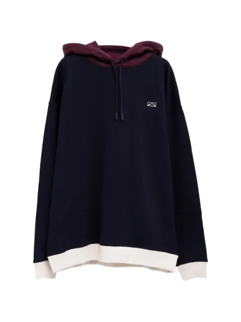 LOEWE Anagram-embroidered hoodie Blue H526Y24J37