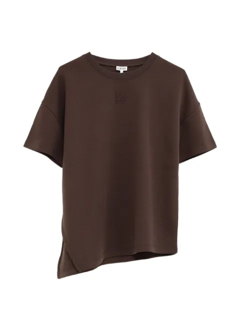 LOEWE asymmetric T-shirt Brown S540Y22X59