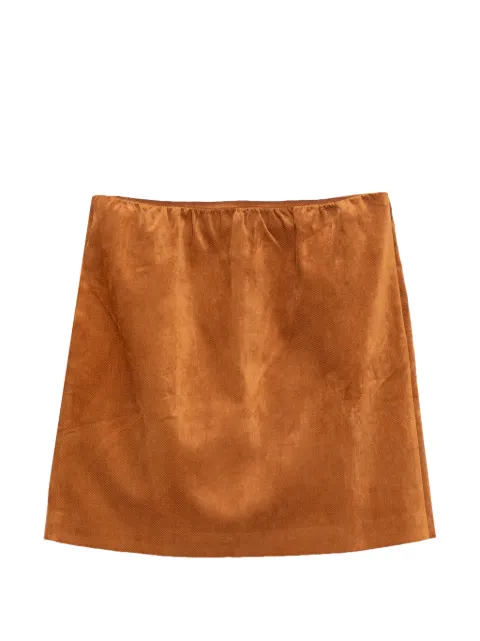 SHUSHU/TONG corduroy A-line skirt Brown MWDESK11COR227BN100