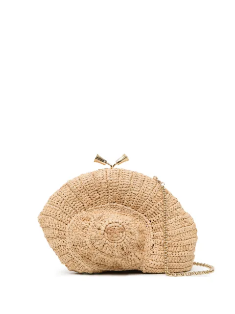 Anya Hindmarch shell-shaped woven crossbody bag Neutrals 203821