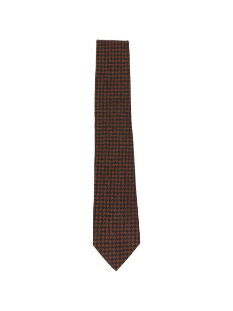 Tagliatore houndstooth-pattern tie Blue AW26TIECPIT63