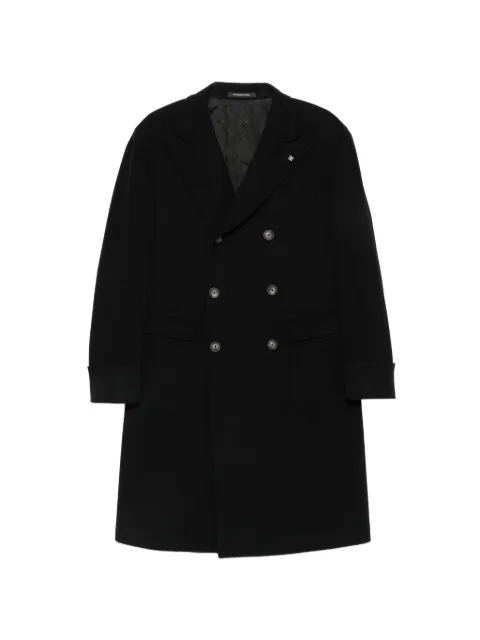 Tagliatore double-breasted peak-lapels coat Black CRUPERT350001U