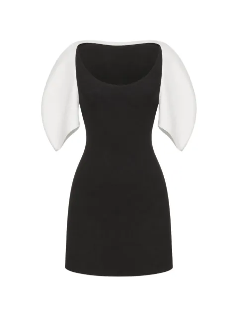 CHATS BY C.DAM Estelle padded-yoke puff-sleeve mini dress Black CV330