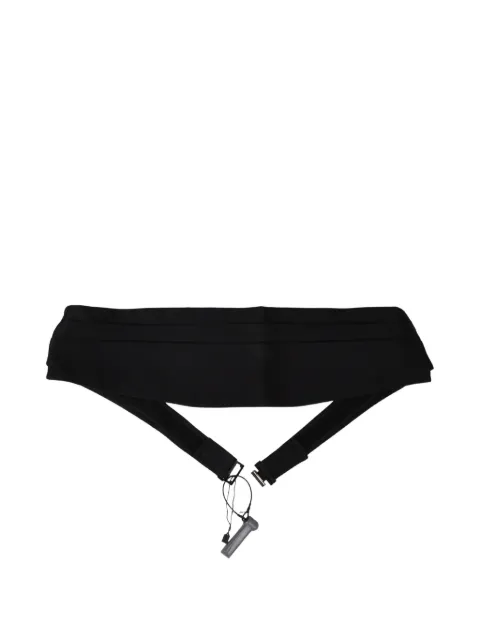 Tombolini pleated silk cummerbund Black WFAYU900