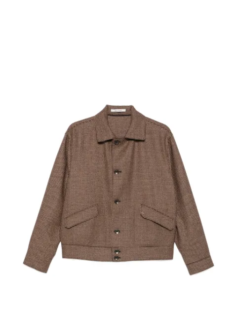 Tagliatore houndstooth-pattern button-up jacket Brown GARTH340366U