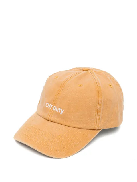 Anya Hindmarch embroidered cotton cap Yellow 213219