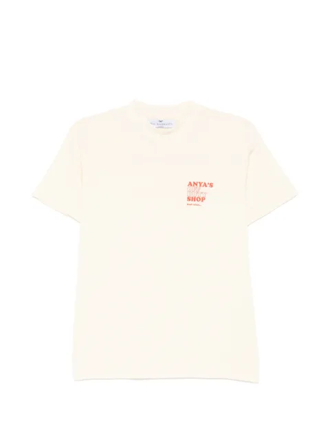 Anya Hindmarch logo-print crew neck T-shirt Neutrals 213189