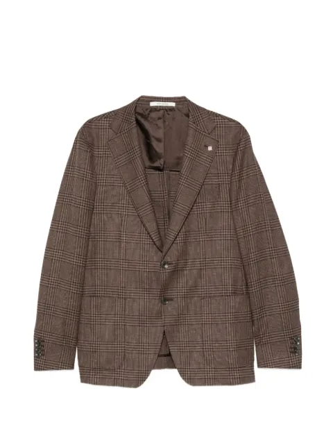 Tagliatore check-pattern blazer Brown 1SVS22KC90066