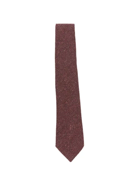 Tagliatore herringbone-pattern tie Red AW26TIECPIT57