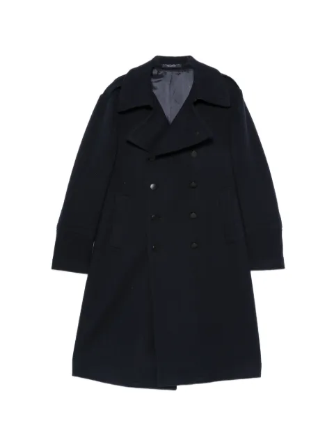 Tagliatore double-breasted twill-weave coat Blue CJUNKERS340281