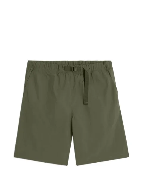 Maison Kitsuné belted logo-print shorts Green QM01403WQ4081
