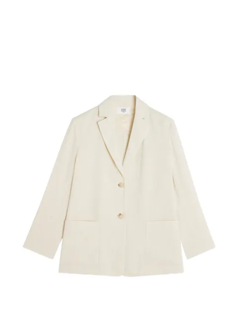 Maison Kitsuné notched-lapel patch-pocket jacket Neutrals QW02105WW9096