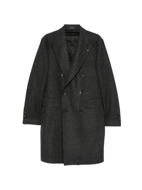 Tagliatore double-breasted check-pattern coat Grey CSBL10B550066