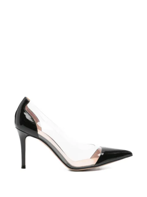 Gianvito Rossi Plexi pointed-toe pumps Black G2093885RICNUG