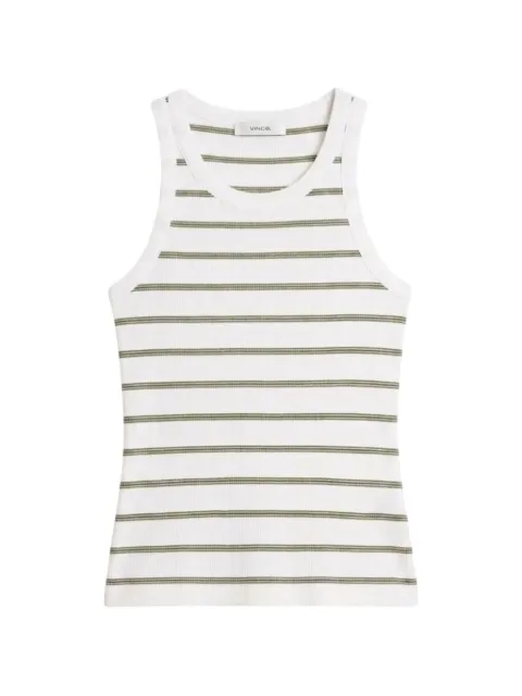 Vince striped ribbed top White V172784925