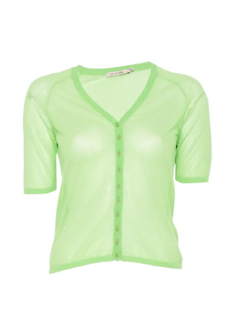 Paloma Wool Nice button-up raglan-sleeve top Green WJ1002