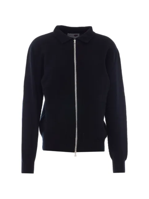 Howlin' long-sleeve zip-fastening cardigan Blue SLIPPERYKNIT