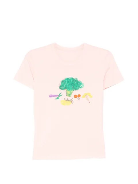 JNBY graphic-print fitted T-shirt Pink 5Q6111790