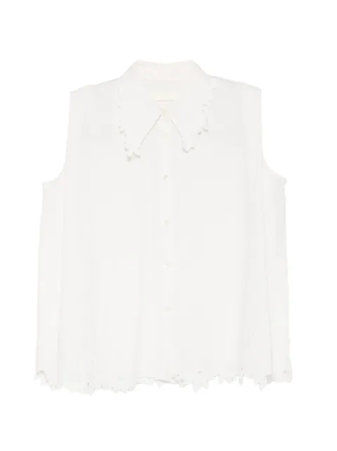 JNBY embroidered sleeveless shirt White 5Q5211990