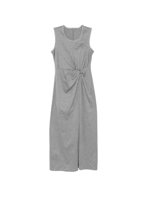 JNBY twist-detail front-slit dress Grey 5Q6G14320