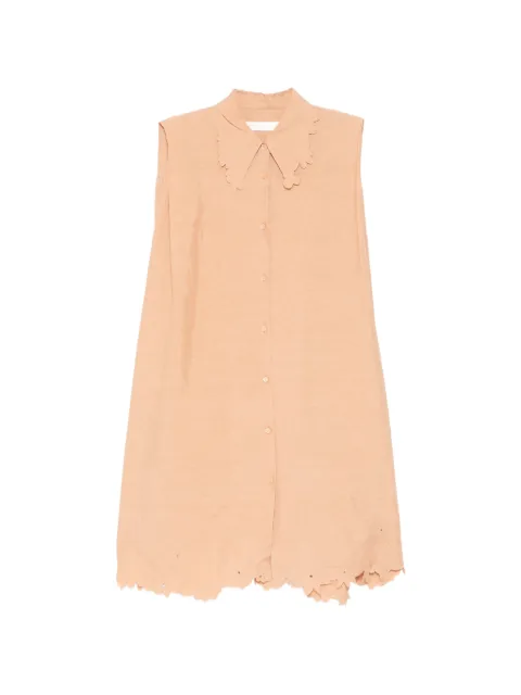 JNBY scalloped-hem shirt dress Neutrals 5Q5G14890