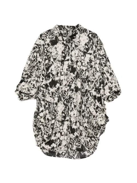 JNBY floral-print gathered shirt Neutrals 5Q5211720