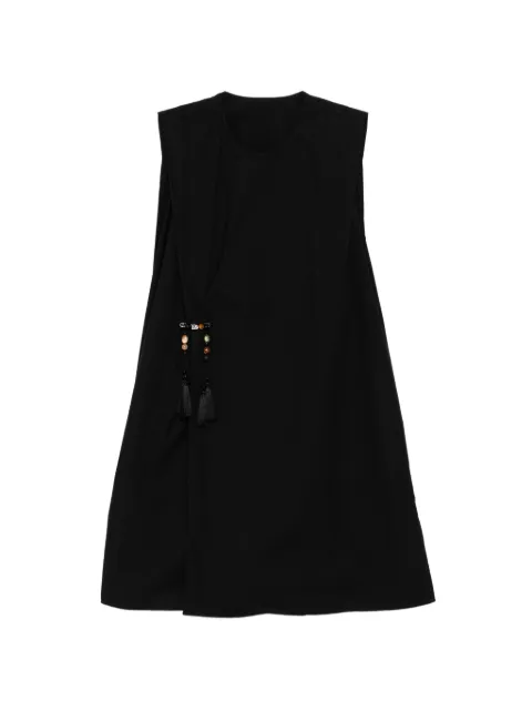 JNBY bead-embellished tassel-detail dress Black 5Q5G11760