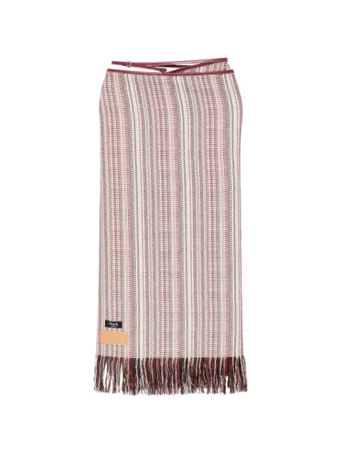 LESS Portuguese woven-wrap skirt Red 2Q6D14090