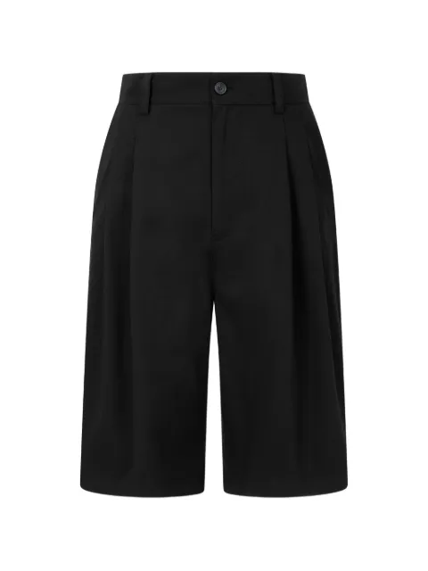 TOMBOY pleated tailored cotton shorts Black 9156231111
