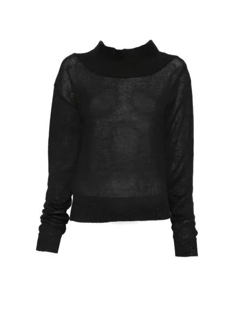 Paloma Wool Soto funnel-neck fine-knit sweater Black WZ0602
