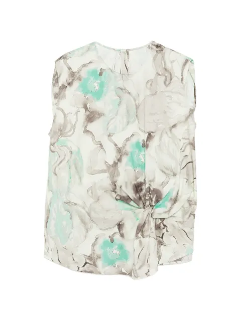 JNBY twist-pleated sleeveless top Green 5Q6212090