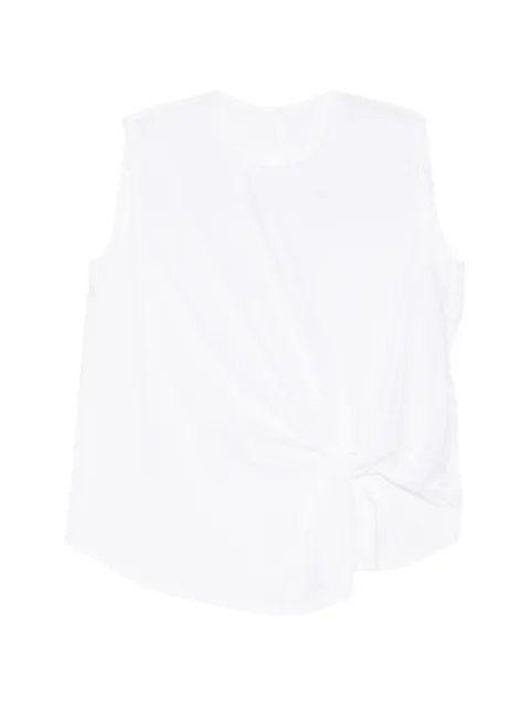 JNBY twist-detail draped top White 5Q6212680