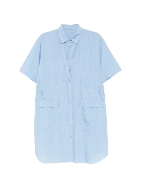 JNBY crinkle-effect striped shirt dress Blue 5Q6G12080