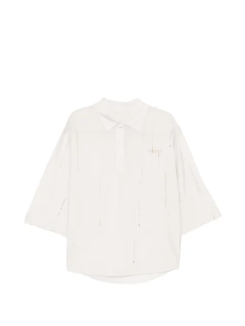 CROQUIS paint-splatter polo shirt White 9Q6210690