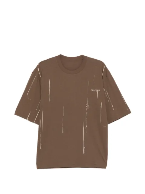 CROQUIS paint-splatter T-shirt Brown 9Q6110430