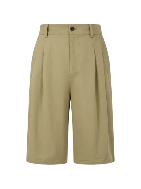 TOMBOY pleated cotton tailored shorts Neutrals 9156231111