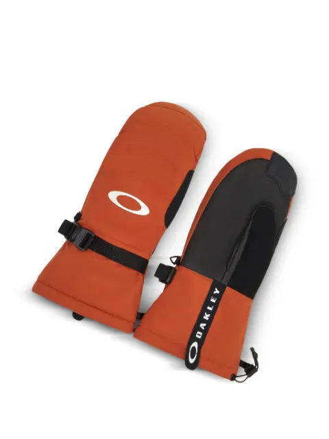 Oakley Powder Ridge logo-print mittens Orange FOS901290