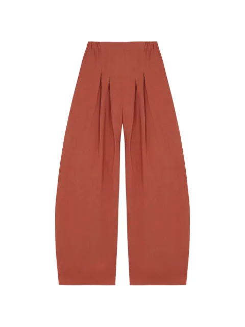 Cortana Elena pleated palazzo pants Orange SS26A43928