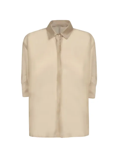 Blanca Vita button-up shirt Neutrals COJY1824AGATA