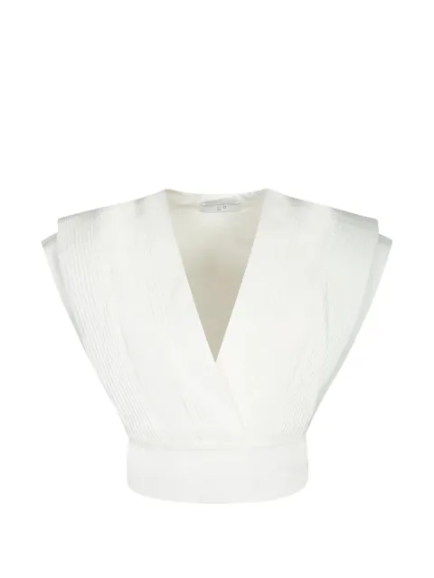 IRO pleated wrap top White 26SWM16AZ024