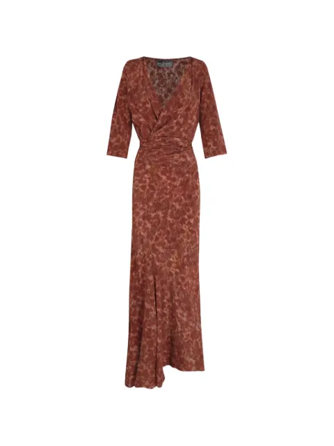 Cortana Carla wrap-style dress Brown SS26A36748