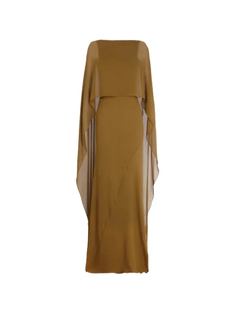 Cortana Galea cape-overlay dress Green SS26A38658