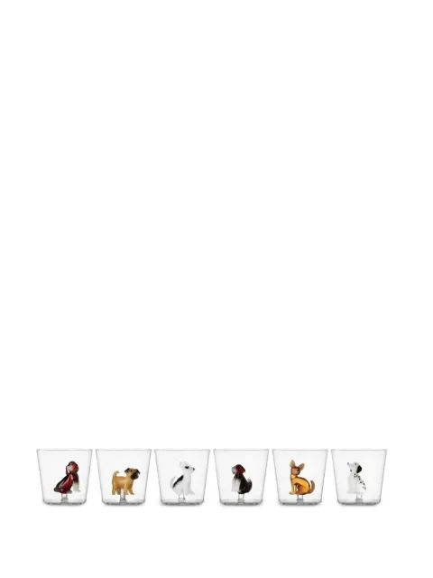 Ichendorf Milano Dogs glass tumblers (set of six) Multicolour 09997309