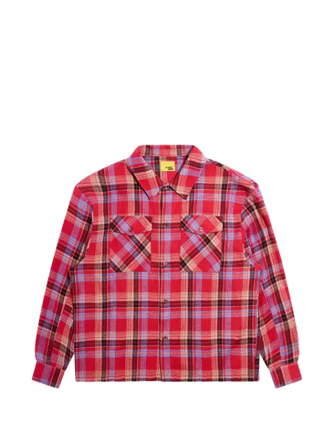 STADIUM GOODS® plaid-check star-print shirt Red DSMS26035