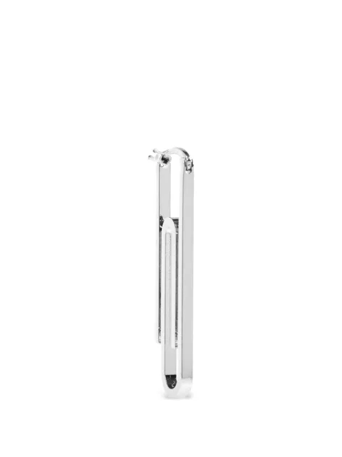 Off-White paperclip-shaped single earrings Silver OMOD11XS26MET0017200